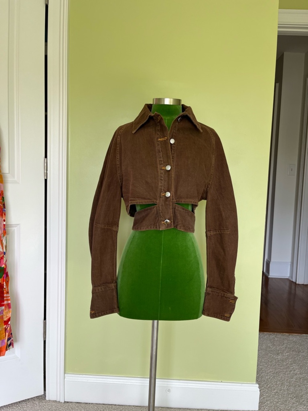 Eckhaus Latta Brown Eclipse Denim Jacket - Picture 2 of 7